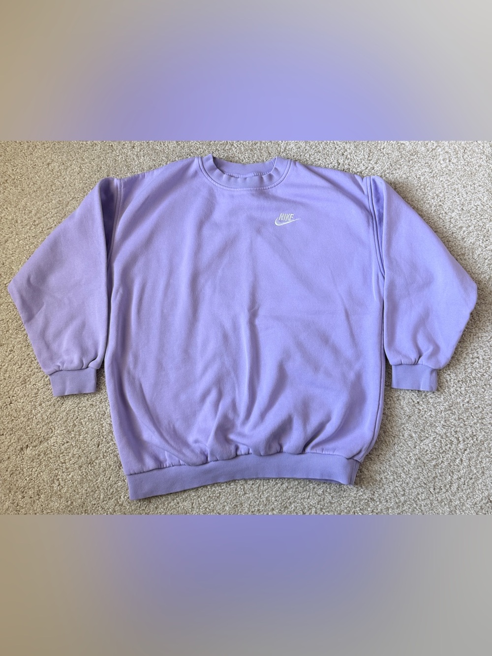 Girls Nike Crew Sweatshirt with White Swoosh Sz Large